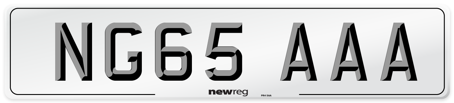 NG65 AAA Number Plate from New Reg
